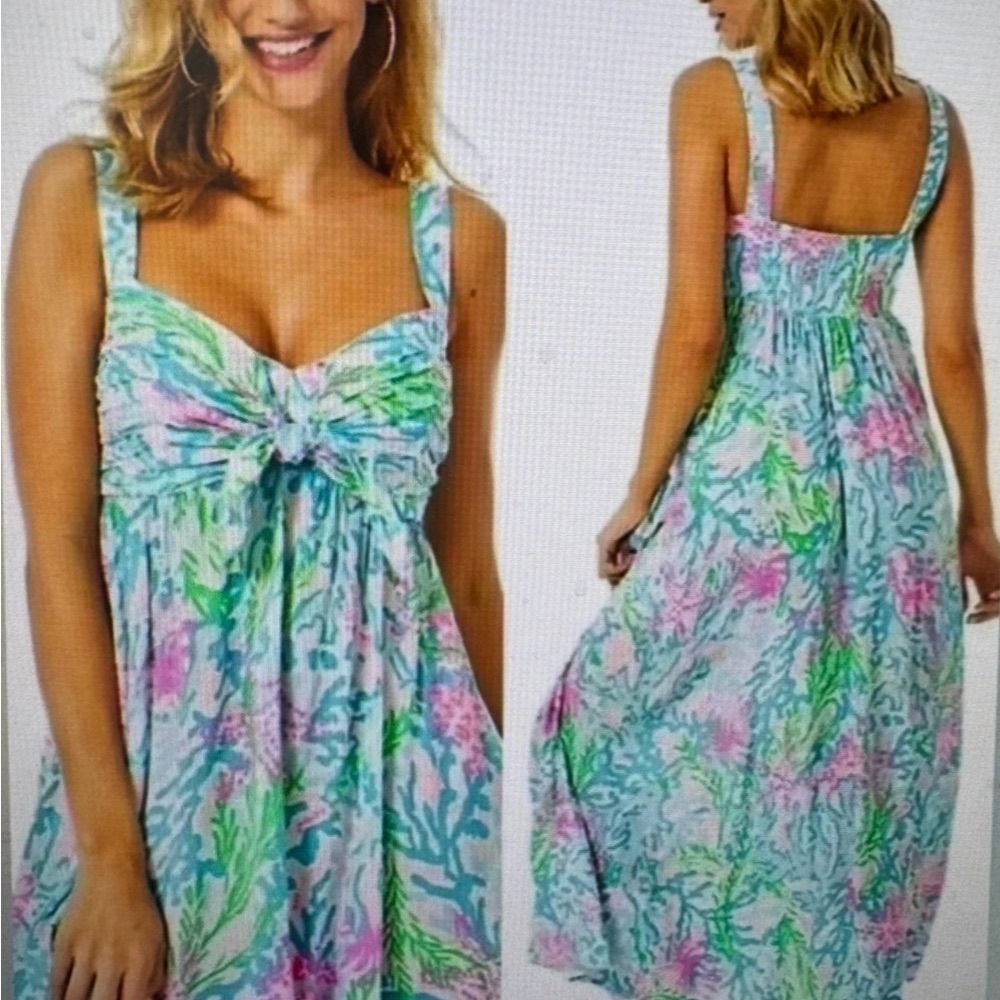 Lilly Pulitzer Floral Print Maxi Dress - Coral Bay